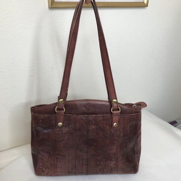 Patricia Nash Bags Patricia Nash Signature Map Brown Leather Poppy Bag Poshmark